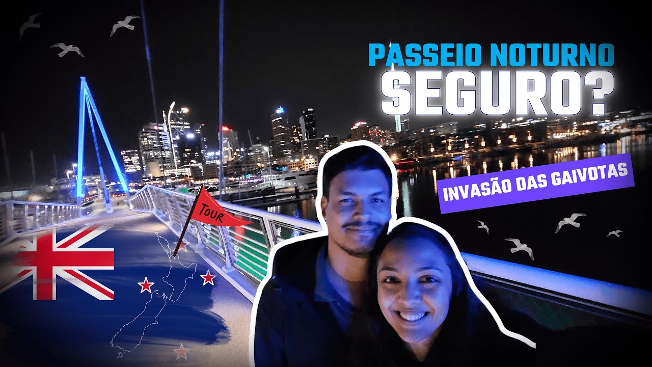 A Nova Zelândia é PERIGOSA? | Passeio noturno no centro de Auckland