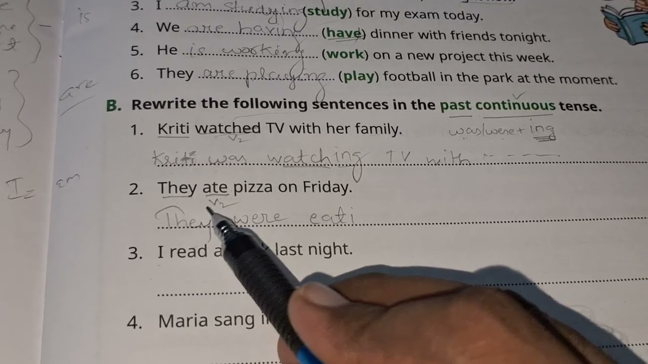 REWRITE THE FOLLOWING SENTENCES IN PAST CONTINUOUS TENSE | #TENSES#TENSES_EXERCISE_SOLUTION 