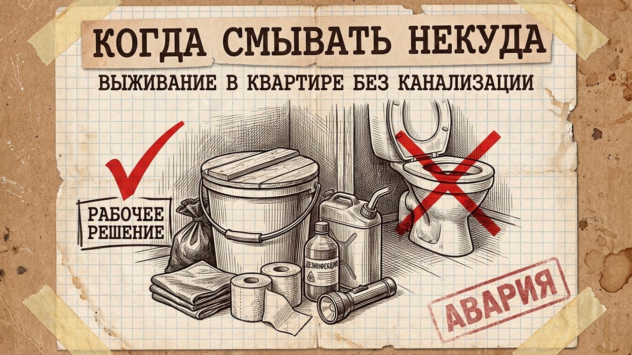 КАК ВЫЖИТЬ В КВАРТИРЕ ЕСЛИ КАНАЛИЗАЦИИ БОЛЬШЕ НЕТ! Полное руководство
