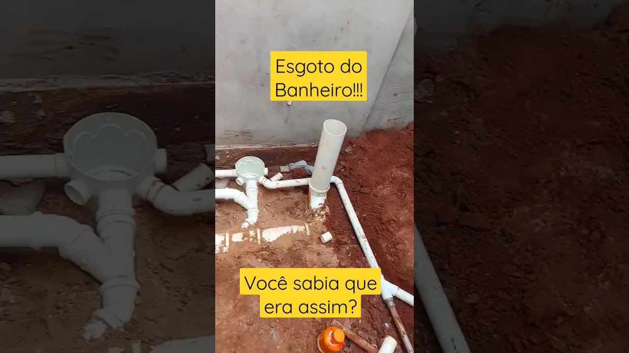 Esgoto de Banheiro!!! Sabia que era assim? #Banheiro #obra #home