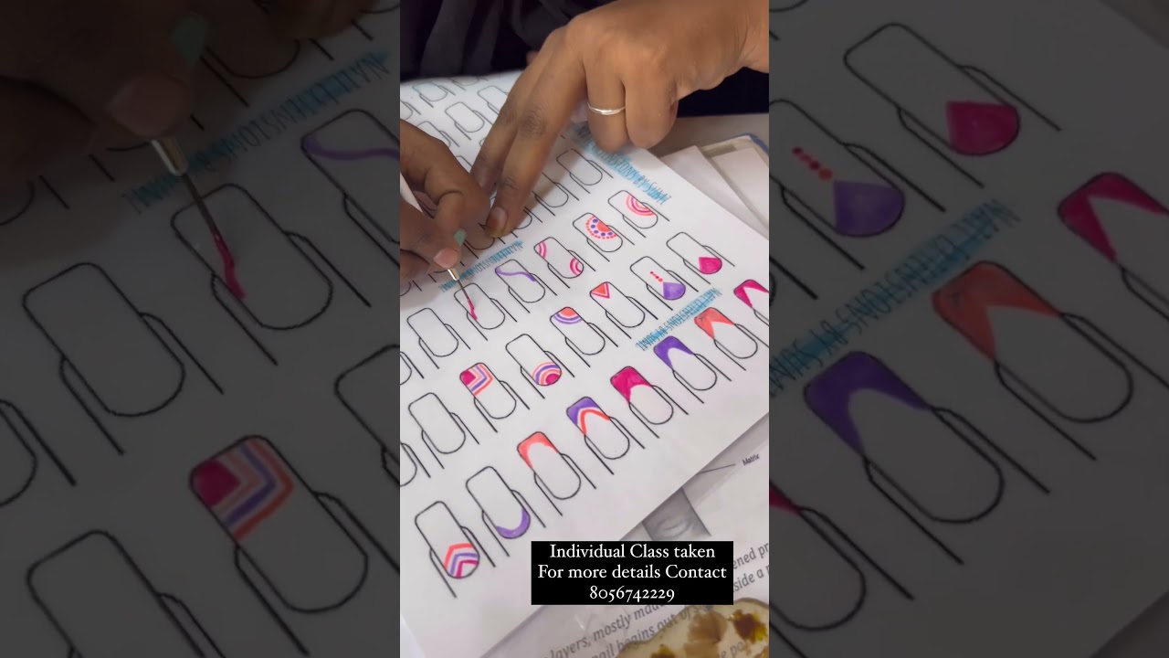 Nail art class taken in chennai, chennai nail art course, learn latest trending nail arts #nailart