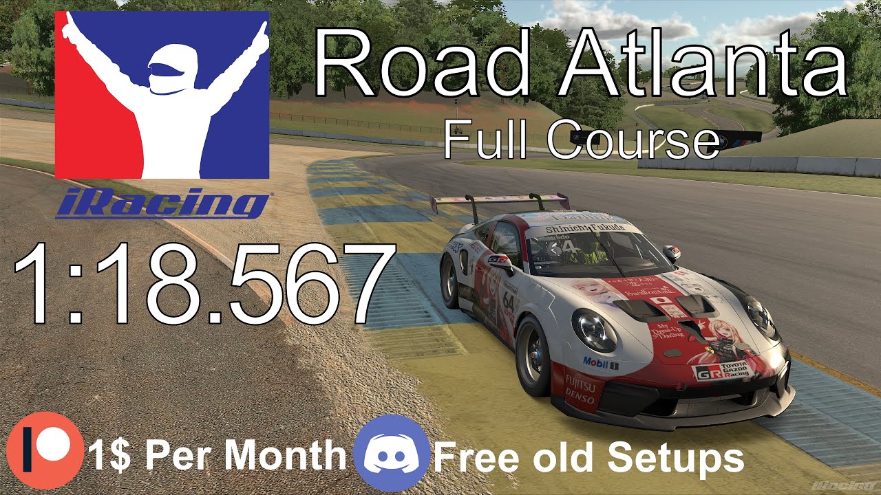 iRacing Hotlap | Porsche 911 Cup (992.2) | Road Atlanta Full Course | [RM1] | iRacing Setup