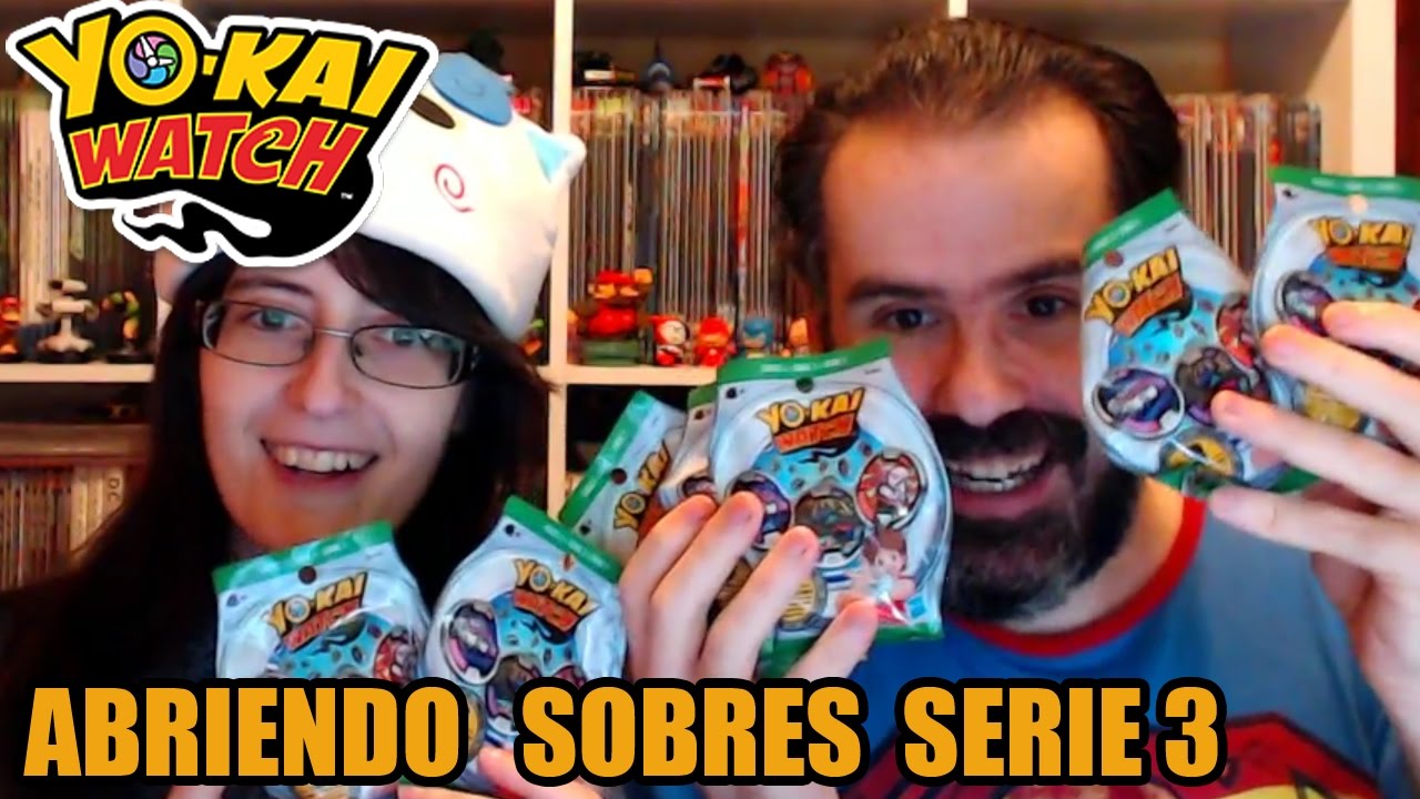 Yo-kai watch: abriendo sobres de medallas serie 3 + invocaciones en español (Unboxing)