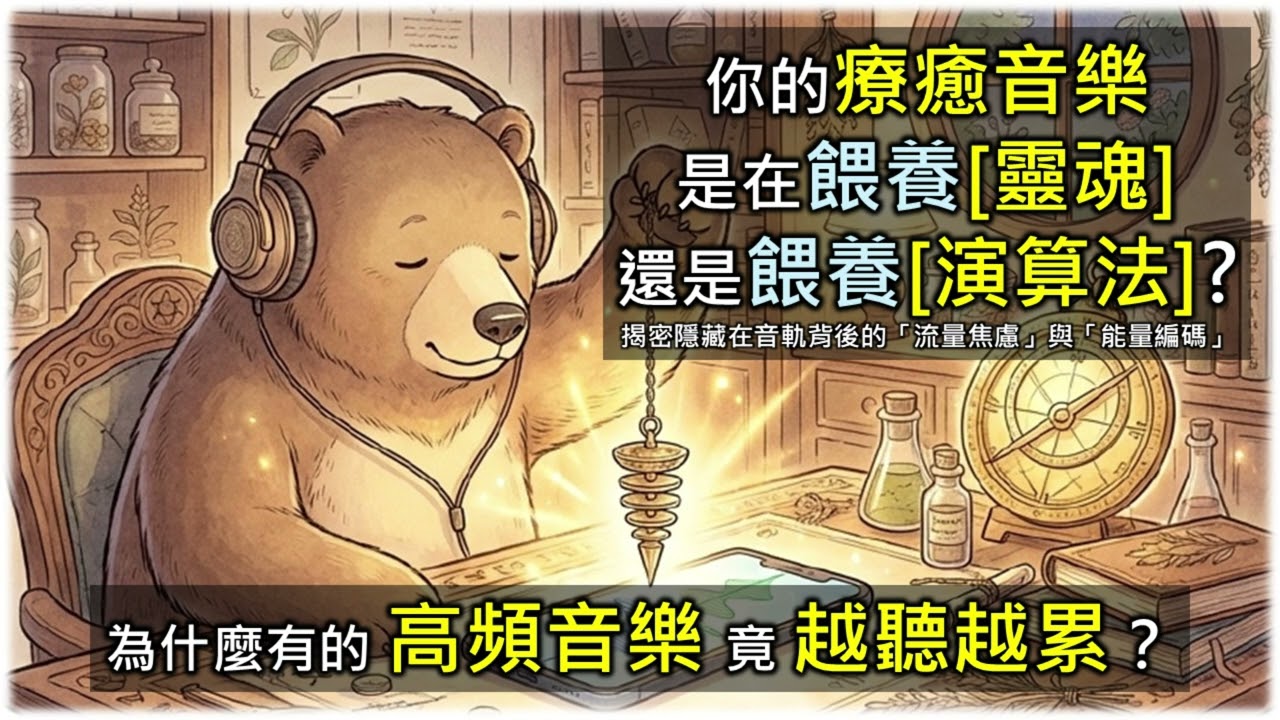 《你的療癒音樂是在餵養靈魂，還是餵養演算法？》揭密隱藏在音軌背後的「流量焦慮」與「能量編碼」｜告訴你為什麼有的高頻音樂竟越聽越累【點擊CC開啟中文字幕】
