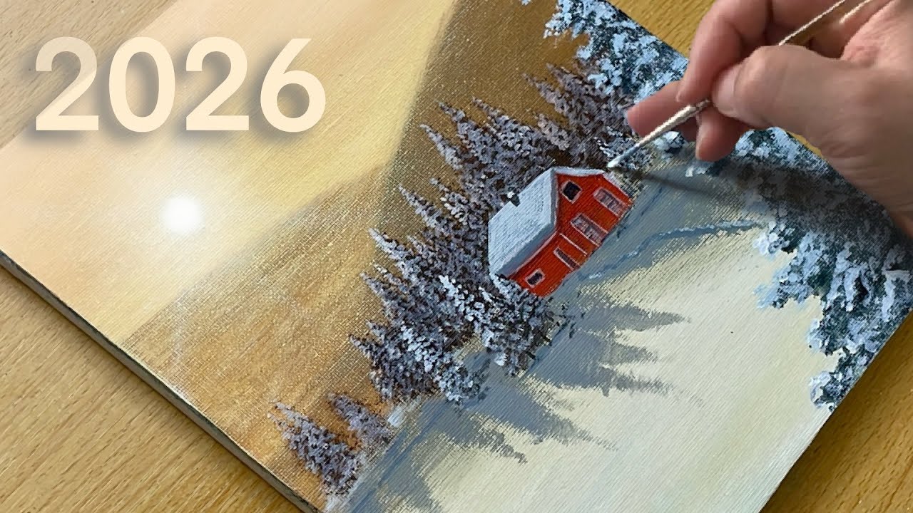 A Peaceful Beginning of 2026 ❄️ | Cozy Winter Painting