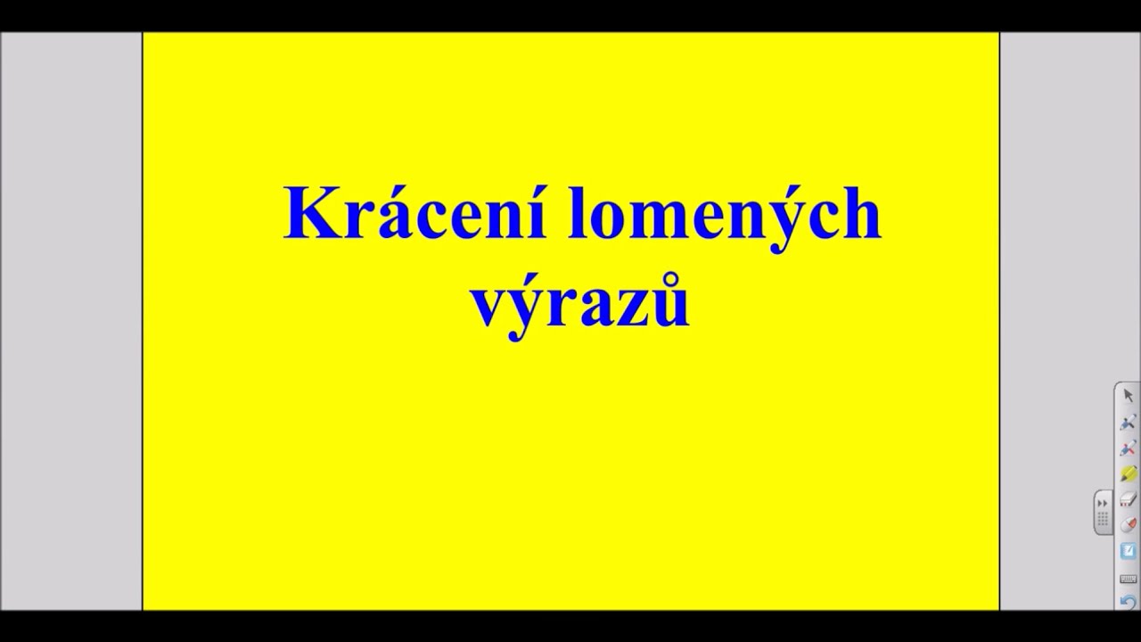 Krácení lomených výrazů