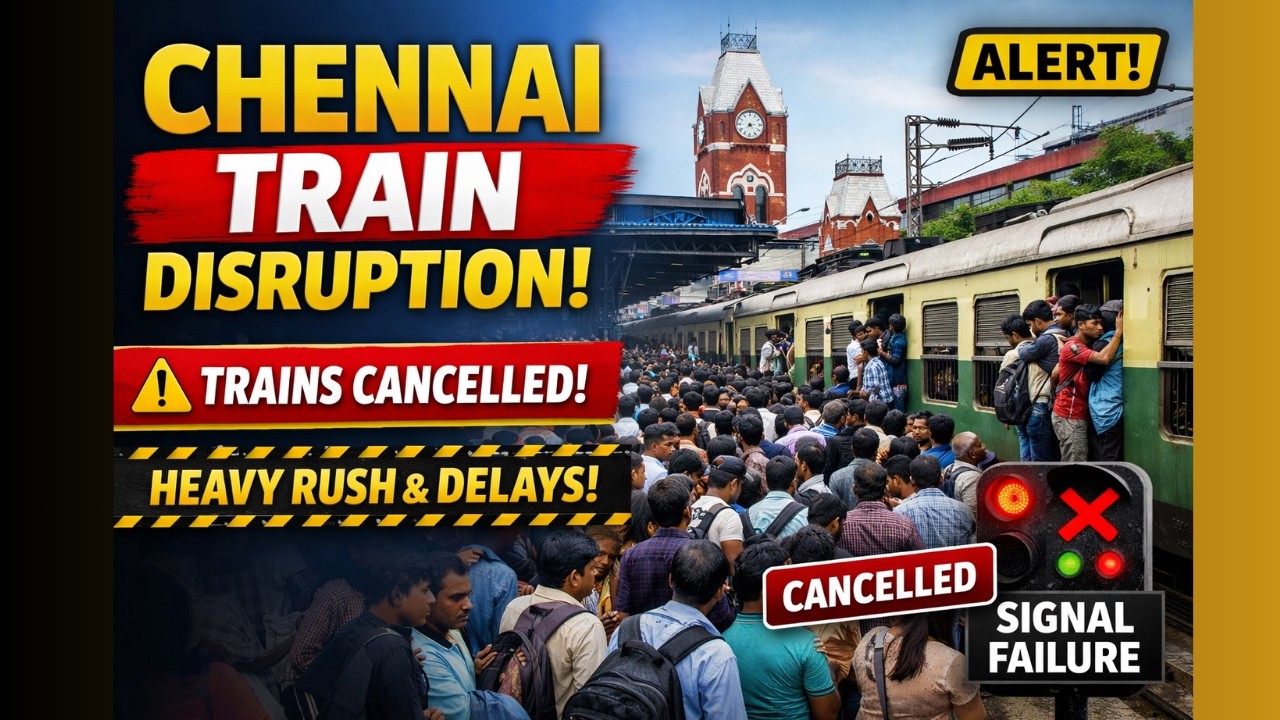 Chennai Struggle! Train Cancellations & Signal Failure #railways #India #vjspath