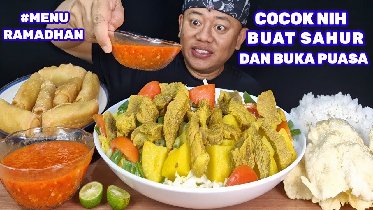 SAHUR RAOS EUY ⁉️ NIKMAT PISAN MAKAN SOTO MIE BOGOR PAKE SEMANGKOK SAMBEL PEDAS NIKMAT PISAN EUY 