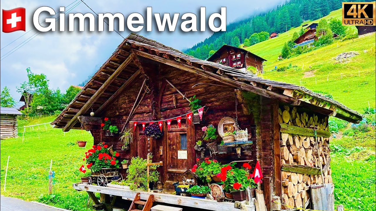 Gimmelwald - Alpine Village in Switzerland | 4K UHD 60fps Video | Swiss Valley