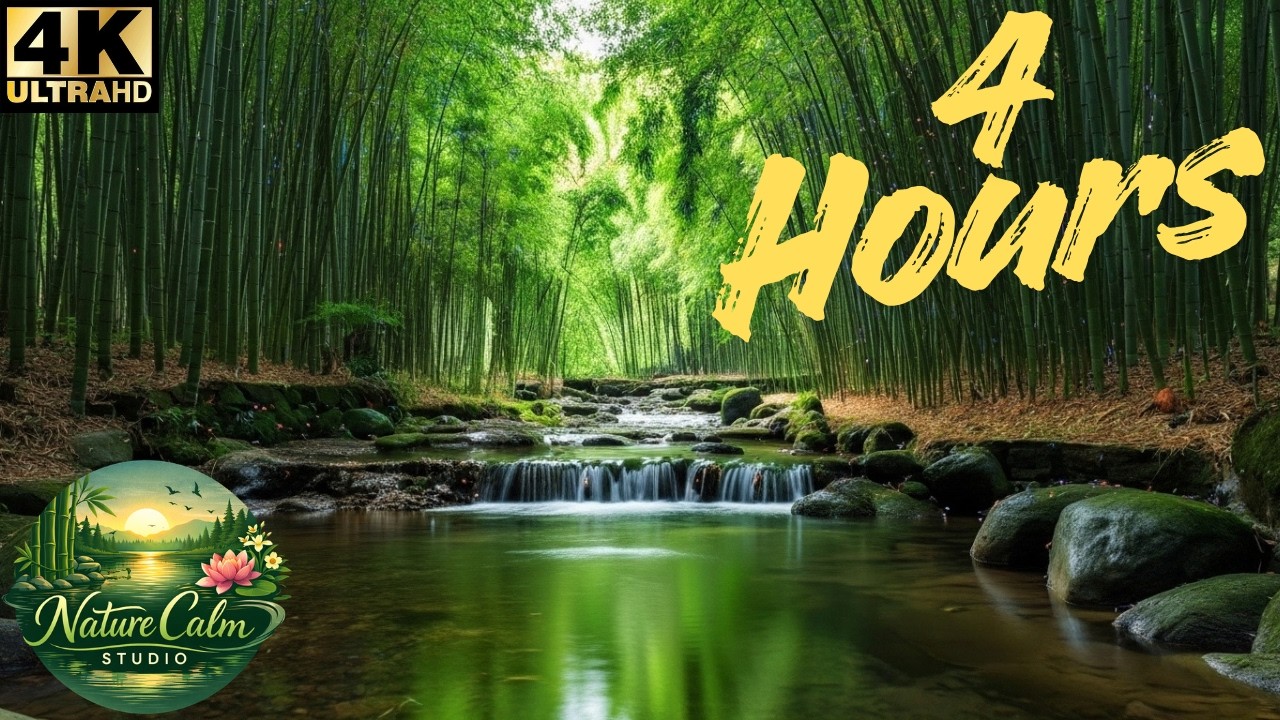 Serene Bamboo Forest Stream 🌿 | Relaxing Nature Scenery & Calming Water Sounds