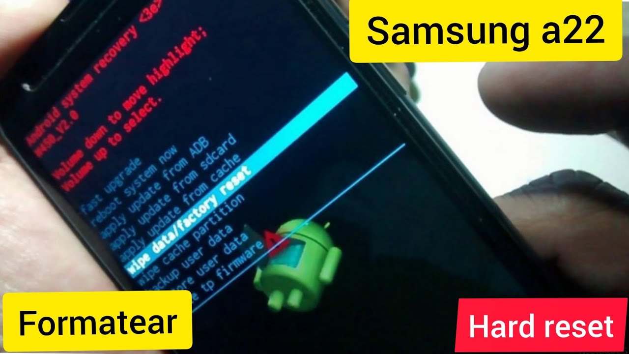 como formatear el celular samsung galaxy a22