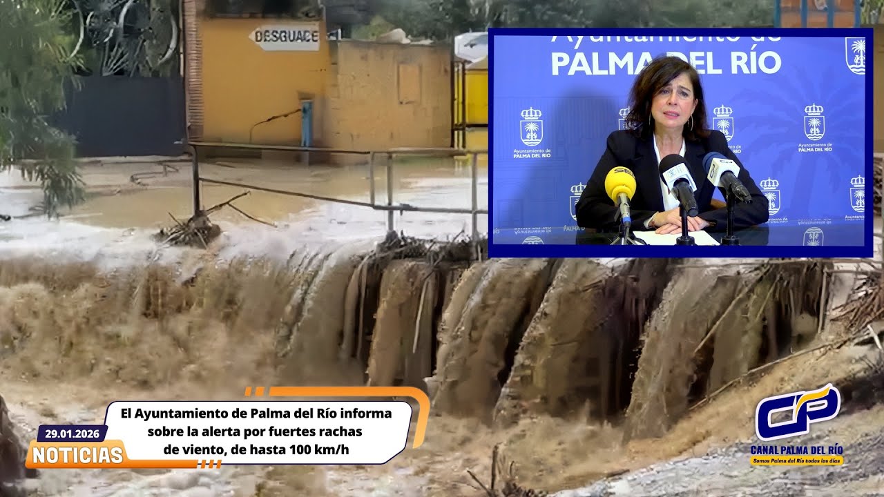 El Ayuntamiento de Palma del Río informa sobre la alerta por fuertes rachas de viento