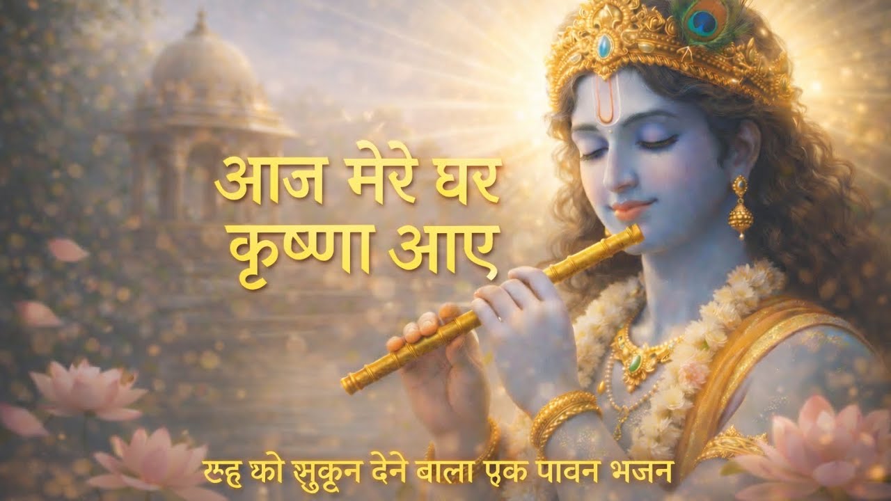 आज मेरे घर कृष्णा आए | Peaceful Krishna Bhajan | Soulful Female Voice 2026 new bhajan
