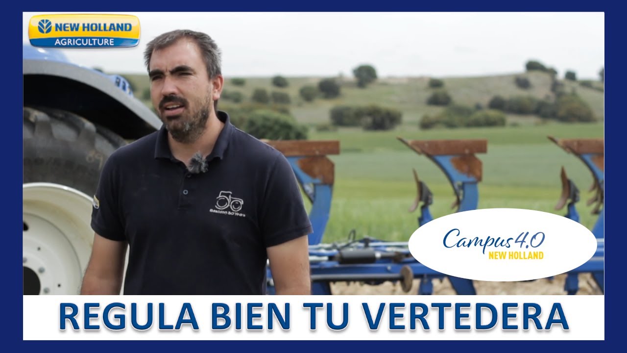 🦽Tractor con arado de vertedera New Holland🦽
