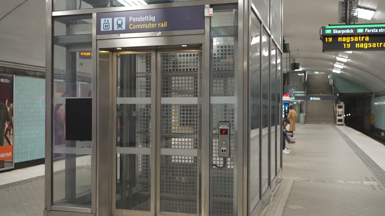 Sweden, Stockholm Odenplan Train / Subway Station, SMW elevator - going up