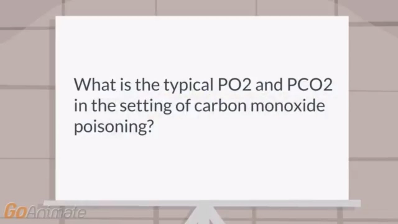 What is the PO and PCO2 in carbon monoxide poisoning?