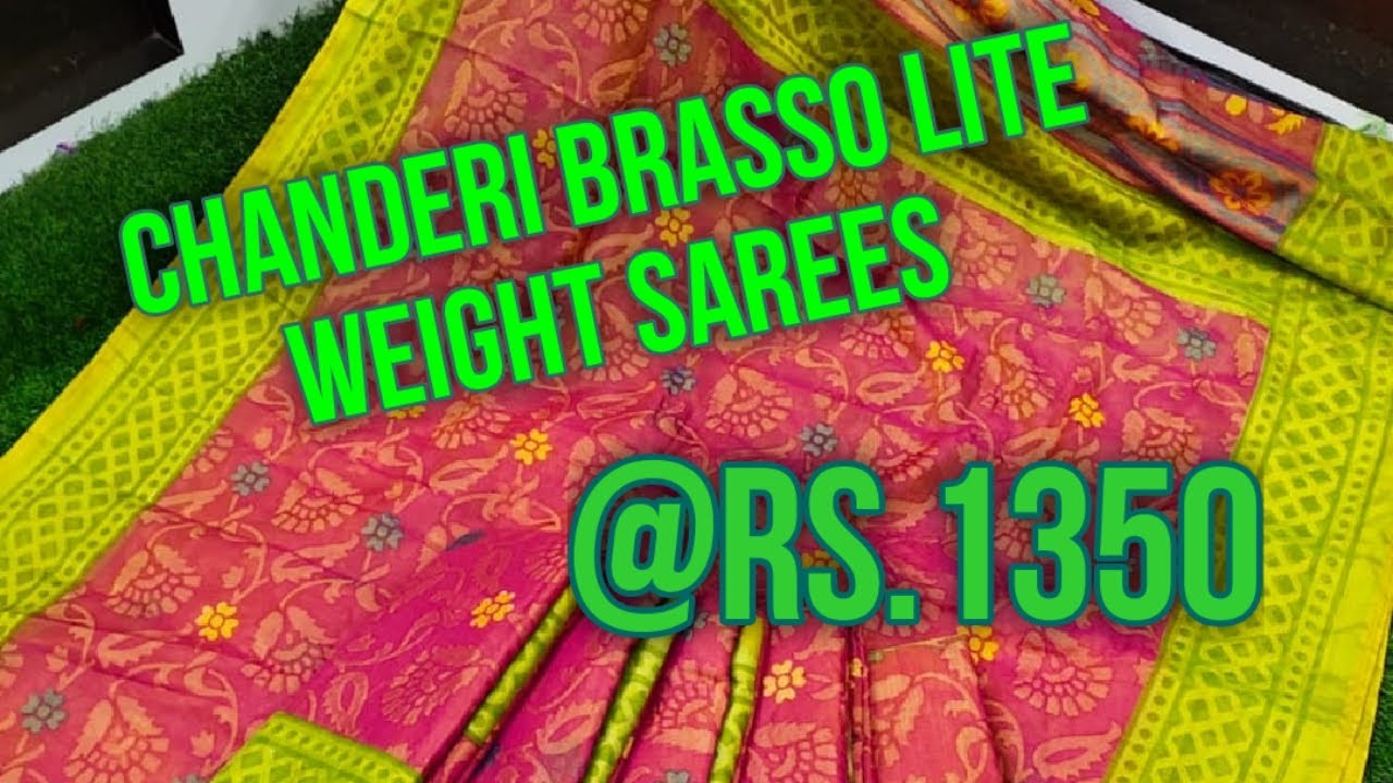 Chanderi Brasso Lite Weight Sarees  || F2-Fashion Factory ||  Episode-18