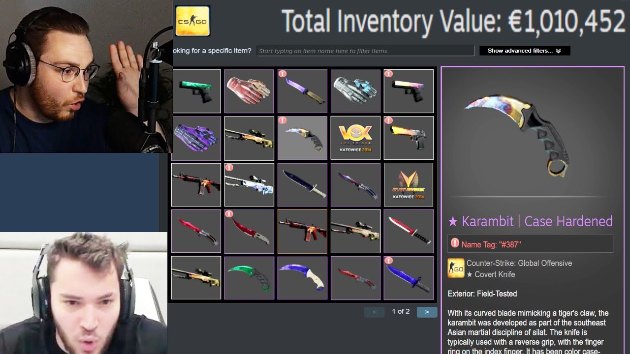 crypto scammer exposes himself by flexing csgo skins