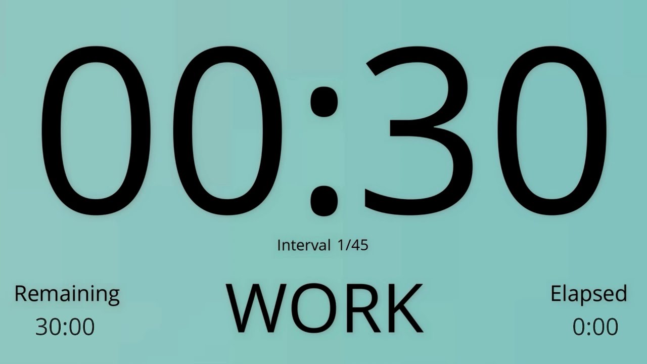 Tabata Timer 30/10 - HIIT Timer 30/10 - Interval Timer 30/10 ( without music )