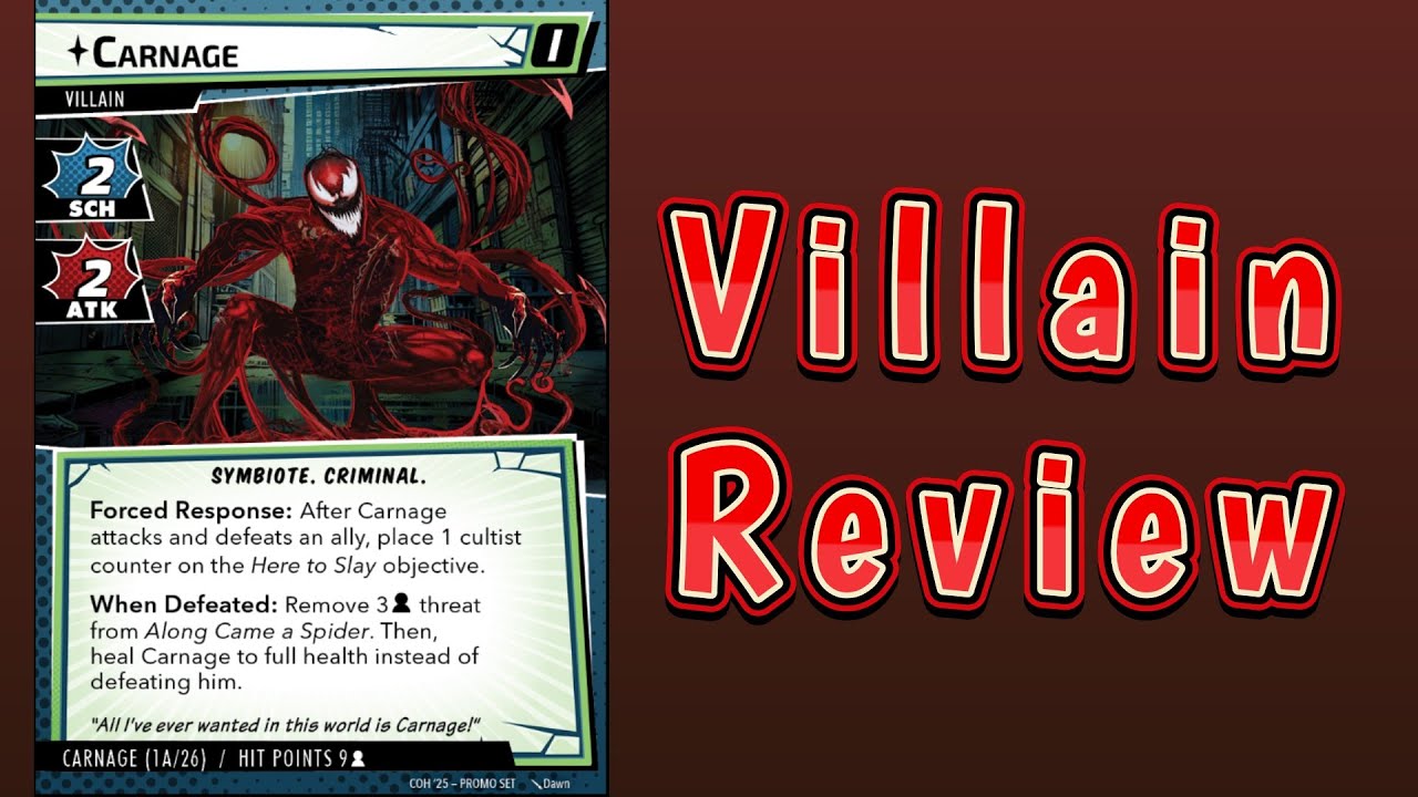 Marvel Champions Carnage Villain Review