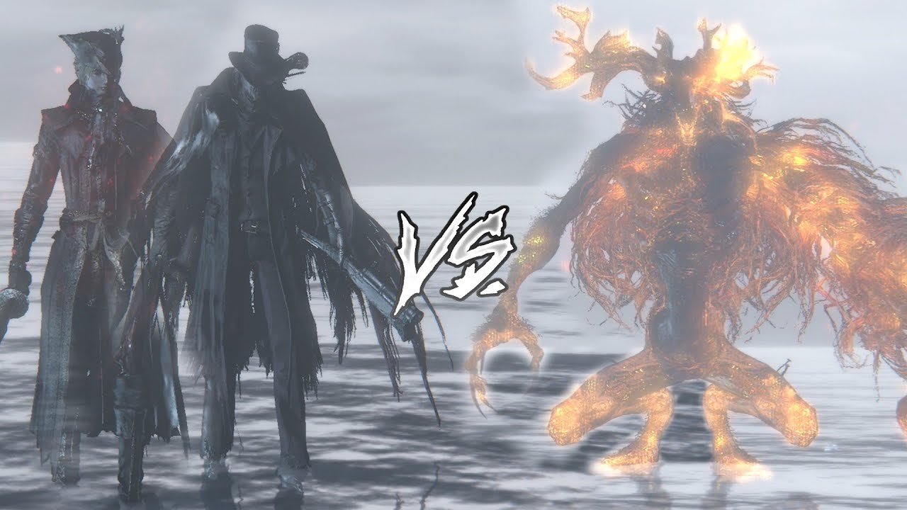Lady Maria and Gehrman VS Laurence the First Vicar (Bloodborne Boss VS Boss Mod)
