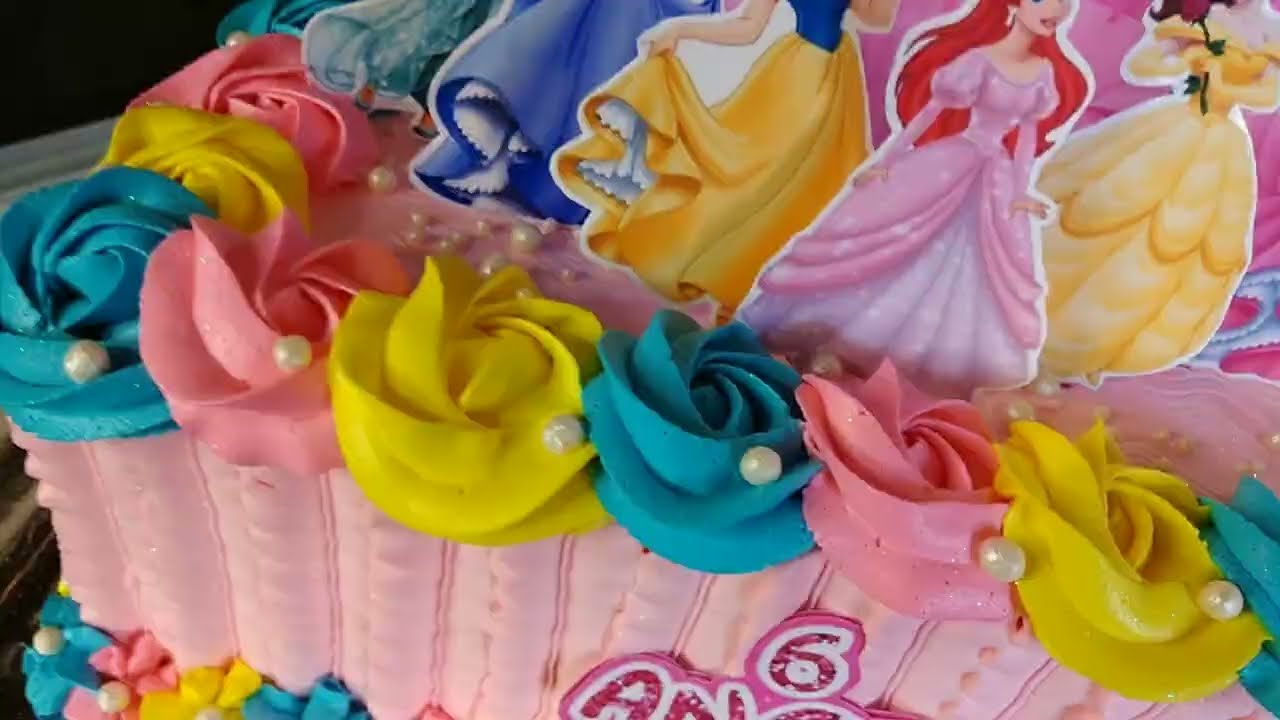 DECORAÇÃO DE BOLO TEMA PRINCESAS | DECORAÇÃO LINDA E FÁCIL - Amanda Bolos Confeitaria Artesanal