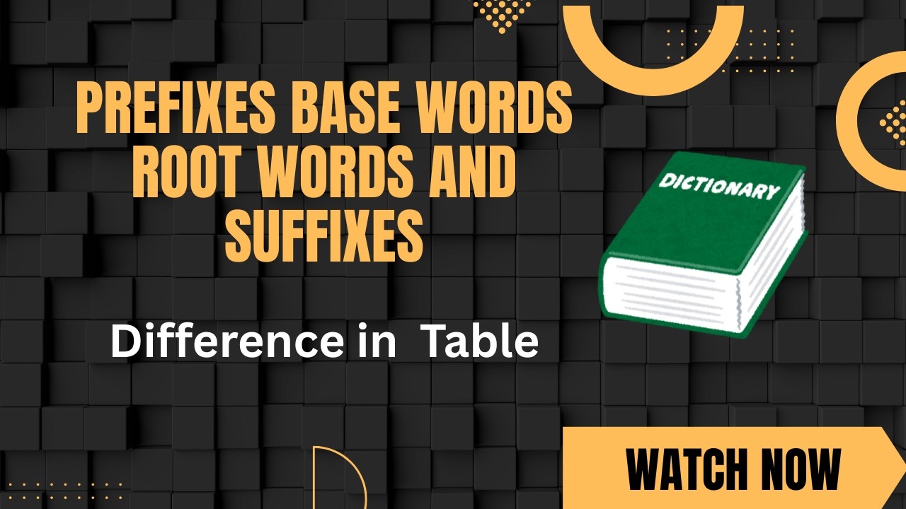 Why Base words Root words Prefixes Suffixes Confuse everyone