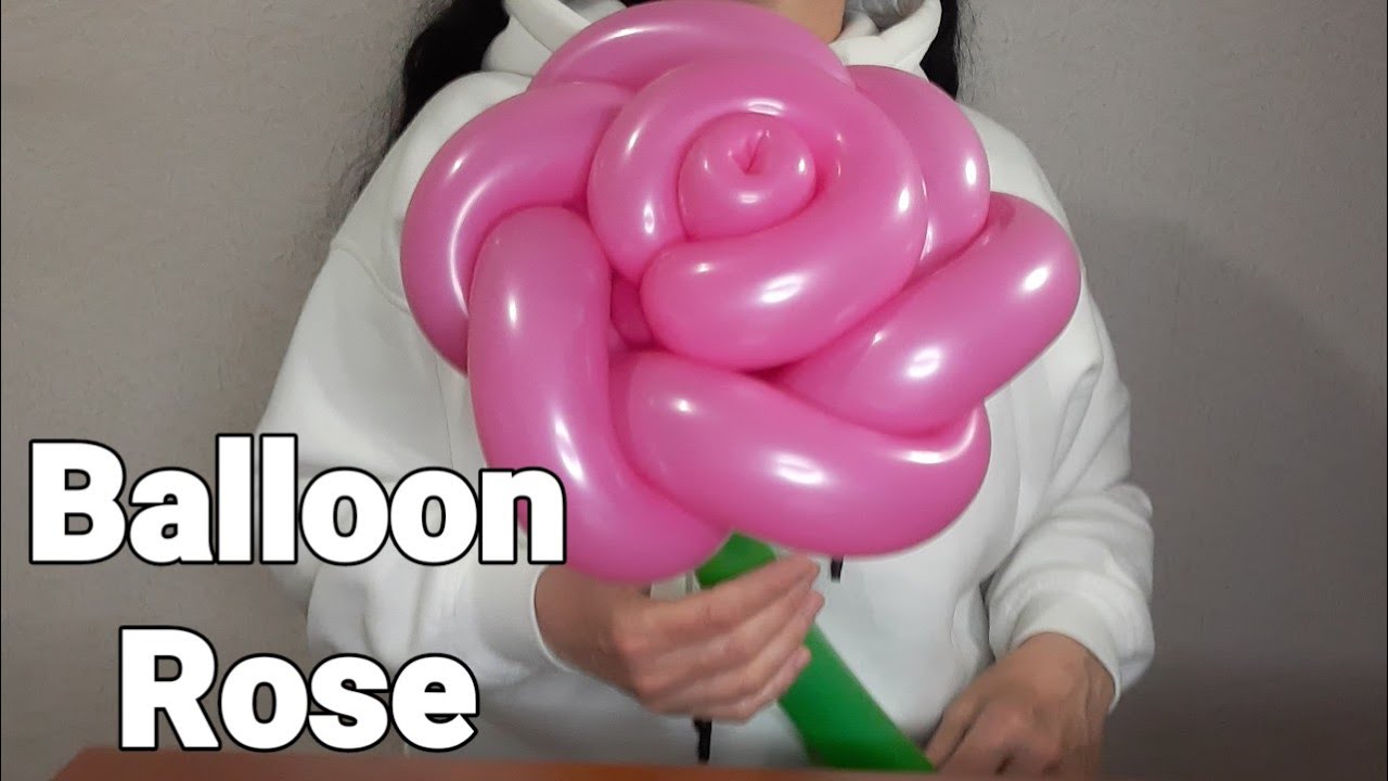Rose - How to Make a Balloon Flower TUTORIAL DIY