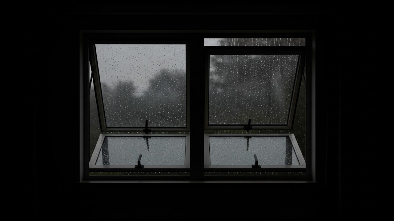 Rain Sound On Window with Thunder SoundsㅣHeavy Rain for Sleep, Study and Relaxation, Meditation