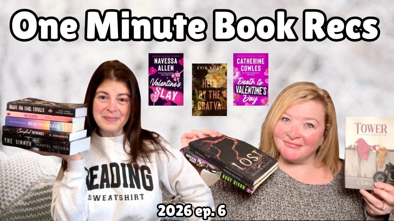 One Minute Book Recs -Dark Cowboy, Mafia, Post Apocalyptic, Retelling, Valentine's Day Reads