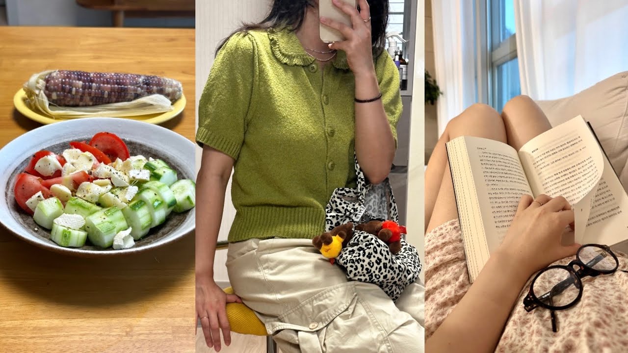 직장인 브이로그. 100km 택시 출퇴근🤮. 바쁜데 심심? 30대 중반 요즘고민. 자연식 챙겨먹기. 오랜만에 종이책. 고등어파스타