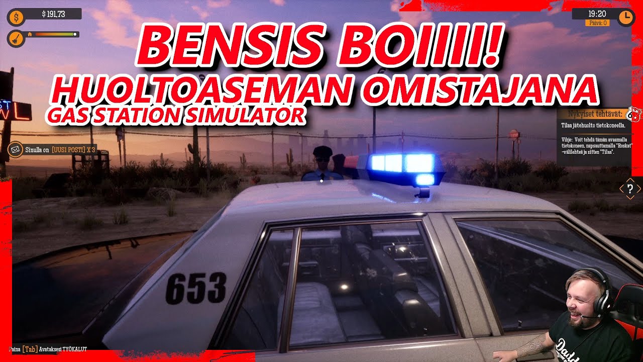 HUOLTOASEMAN OMISTAJANA | GAS STATION SIMULATOR | PÄIVÄ 1