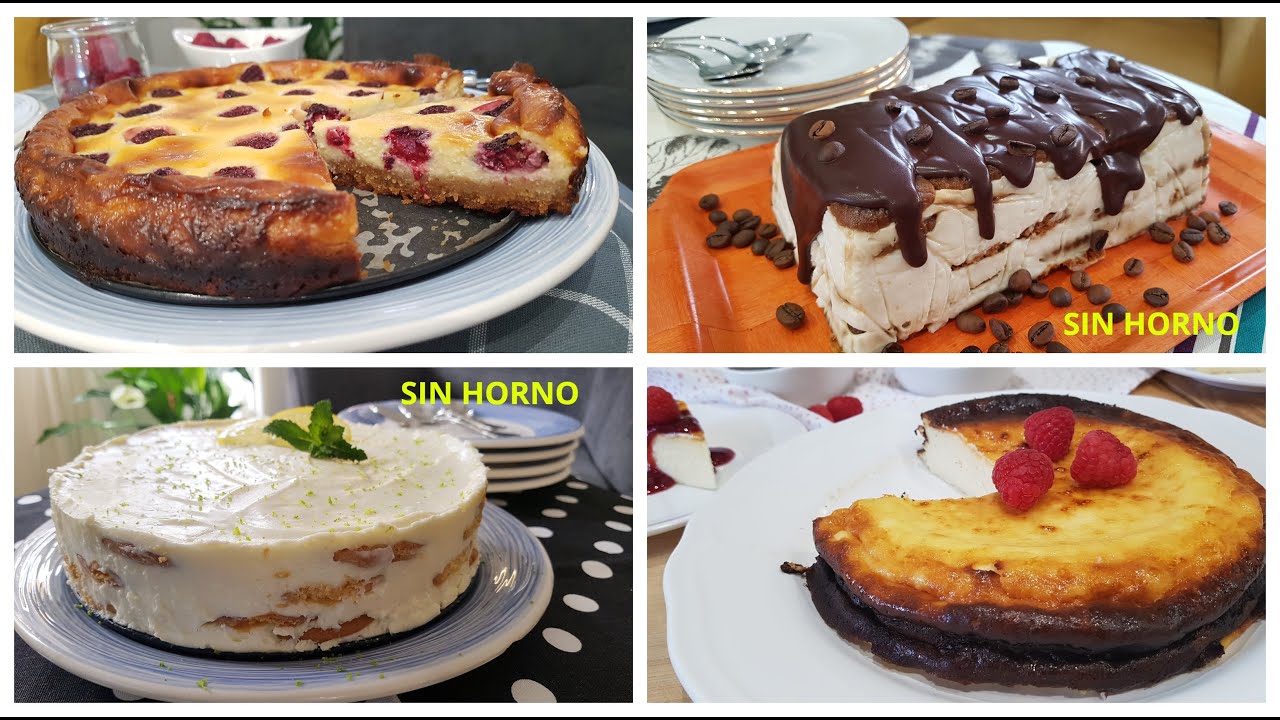 4 TARTAS FÁCILES Y RIQUÍSIMAS  Postres en 5 minutos !!!