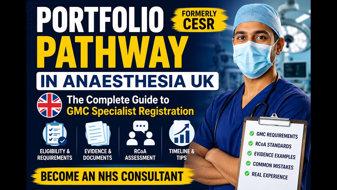 Portfolio Pathway (CESR) in Anaesthesia UK | Complete Guide to GMC Specialist Registration (2026)