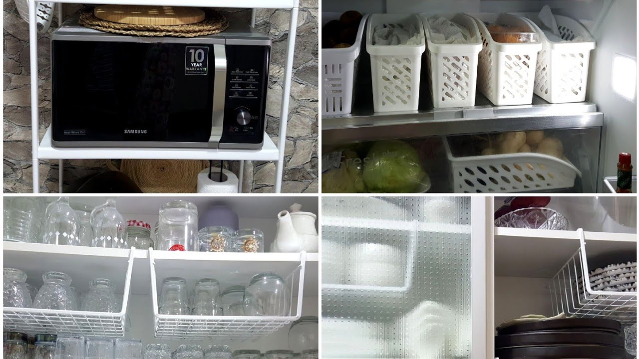 رتبت بلاكارات المطبخ و التلاجة بمنظمات غزالين و بتمن جد مناسب خصصي مكان في المطبخ للمكروويف /جولة 1