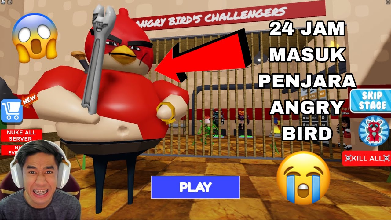 24 JAM DALAM PENJARA ANGRY BIRD 😈🐦