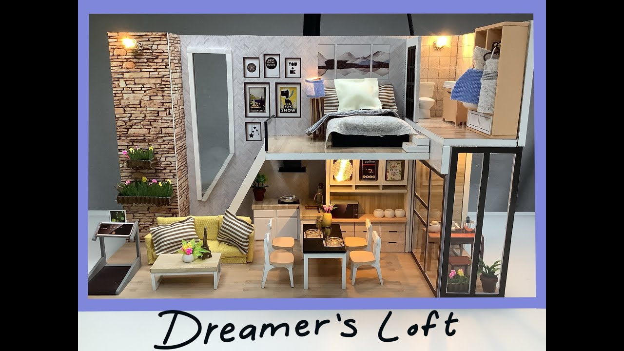 Diy Dreamer's Loft Dollhouse Miniature