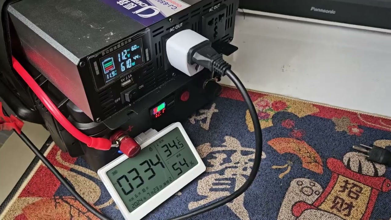 移動冷氣使用6500W逆變器供電測試 3