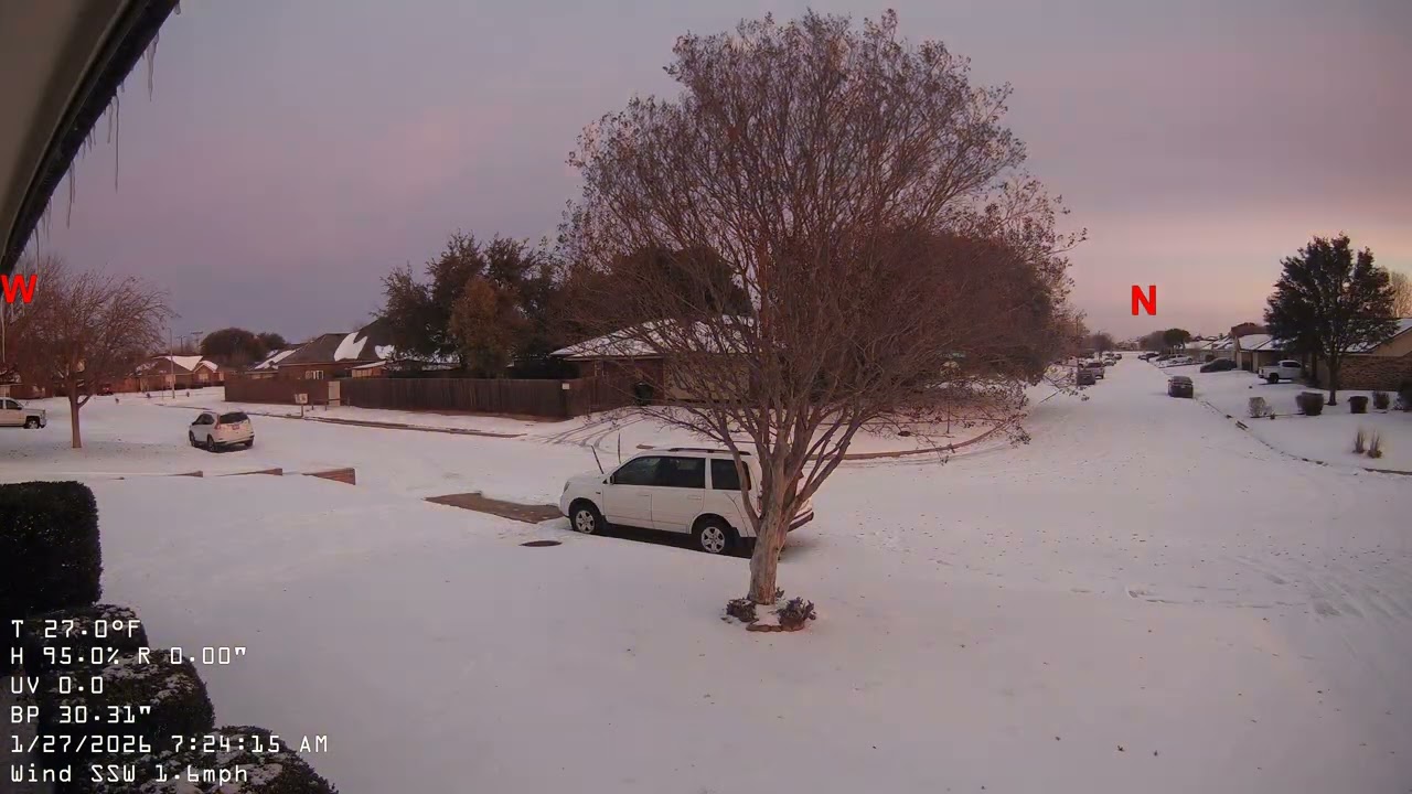 Winter Storm Time Lapse - Jan 23-30 2026 - Abilene TX NW