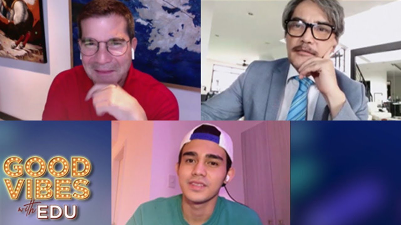 Jojo Alejar and Inigo Pascual play a game of acronyms on Good Vibes with Edu