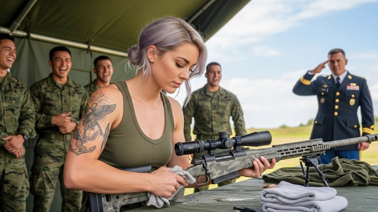 They Made the New Girl Clean Guns — The Commander Froze at the Elite SEAL Mark on Her