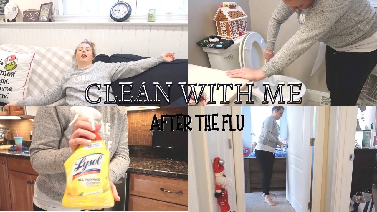CLEAN WITH ME AFTER THE FLU// CLEANING MOTIVATION// DISINFECT THE HOUSE