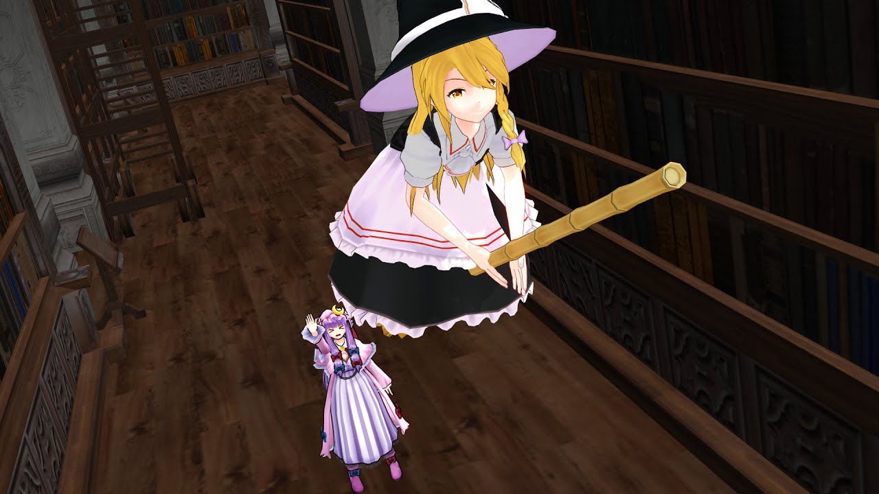 [Touhou MMD] POV; RPG style: Marisa borrows books