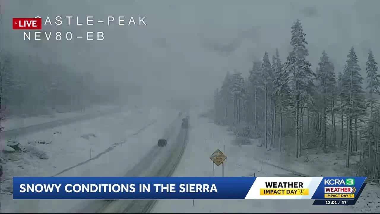 California atmospheric river | Chain controls issued in Sierra | Updates at noon December 22, 2025