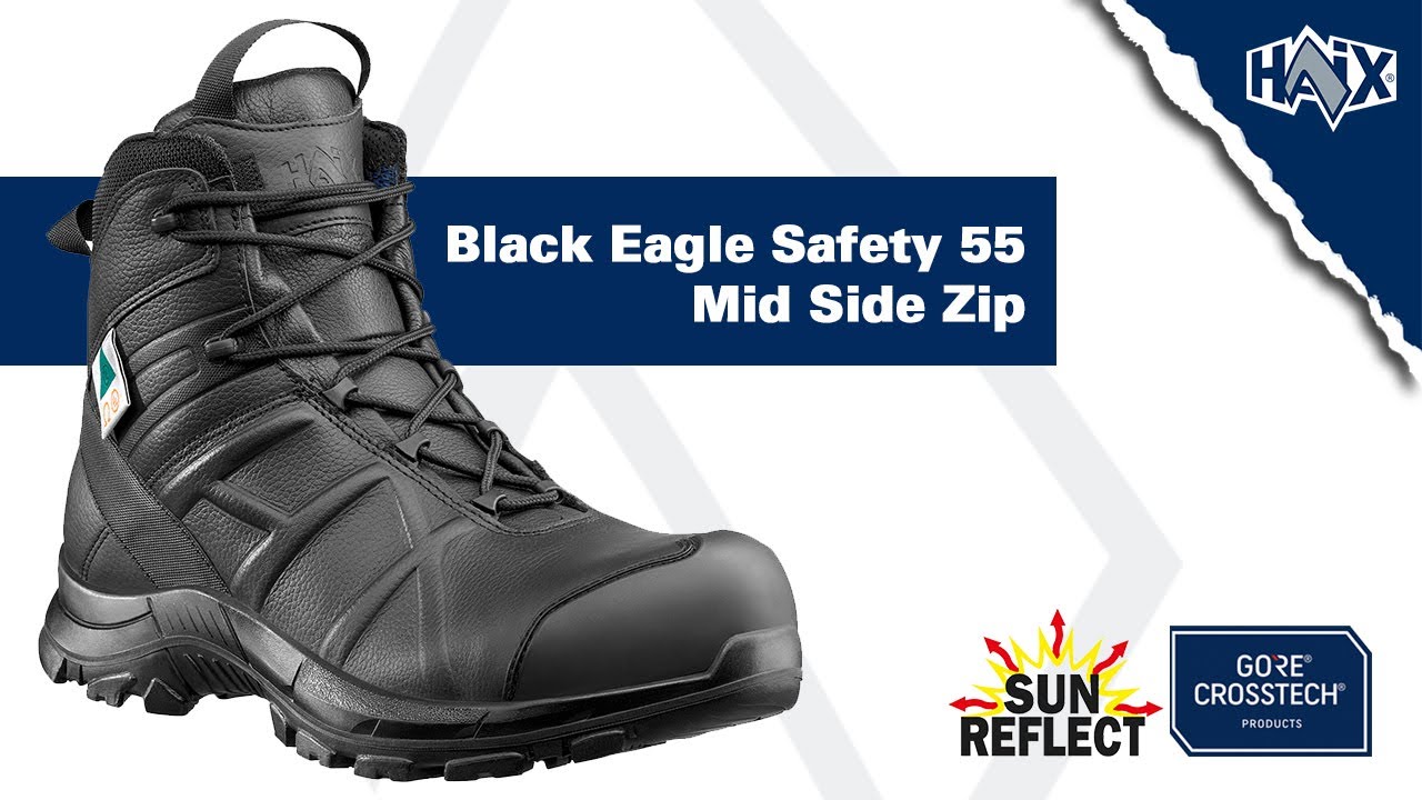 Product Feature: HAIX® Black Eagle Safety 55 Mid Side Zip