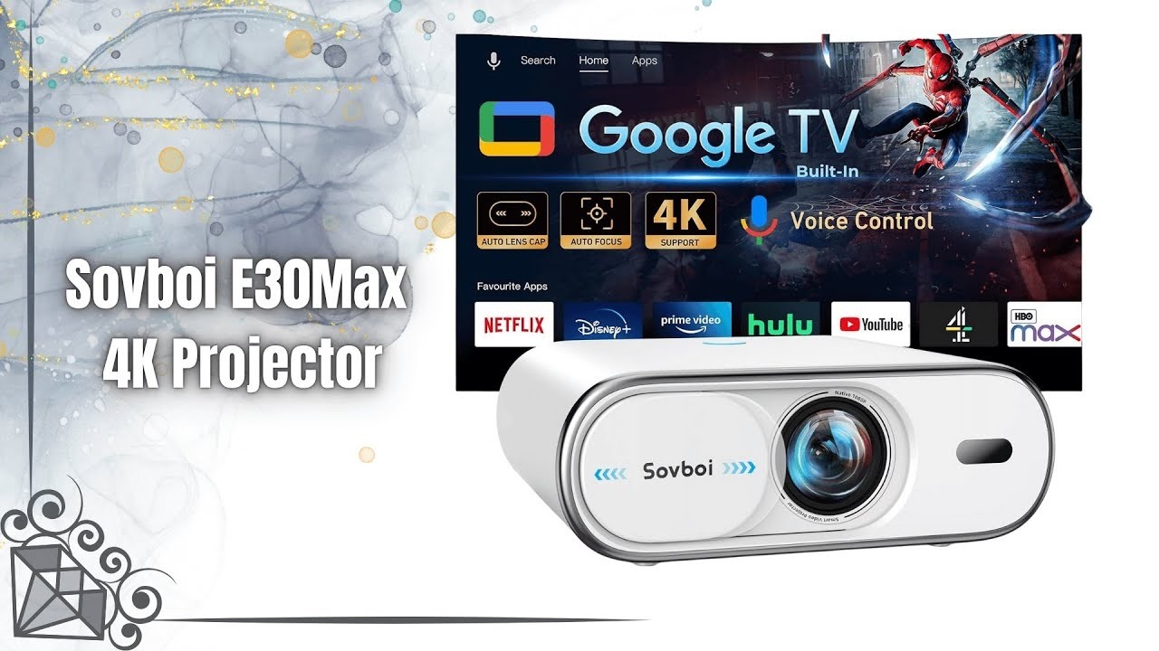 Обзор портативного смарт-проектора Sovboi 4K 🎥 Google TV + 2000 ANSI люмен | WiFi6 и Bluetooth