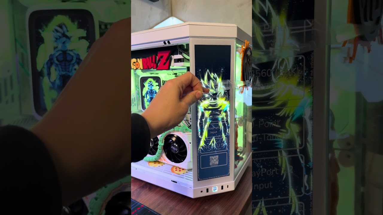 Dragon Ball Z themed PC build in the @hytebrand Y70 Touch case #pcbuild #gaming #pc