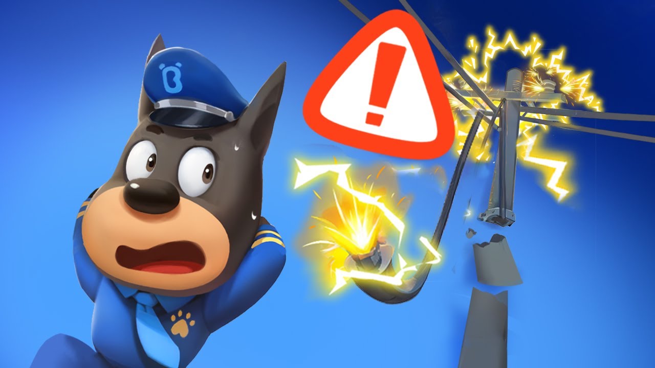 Dangerous Fallen Power Lines | Safety Cartoon | Sheriff Labrador | BabyBus TV