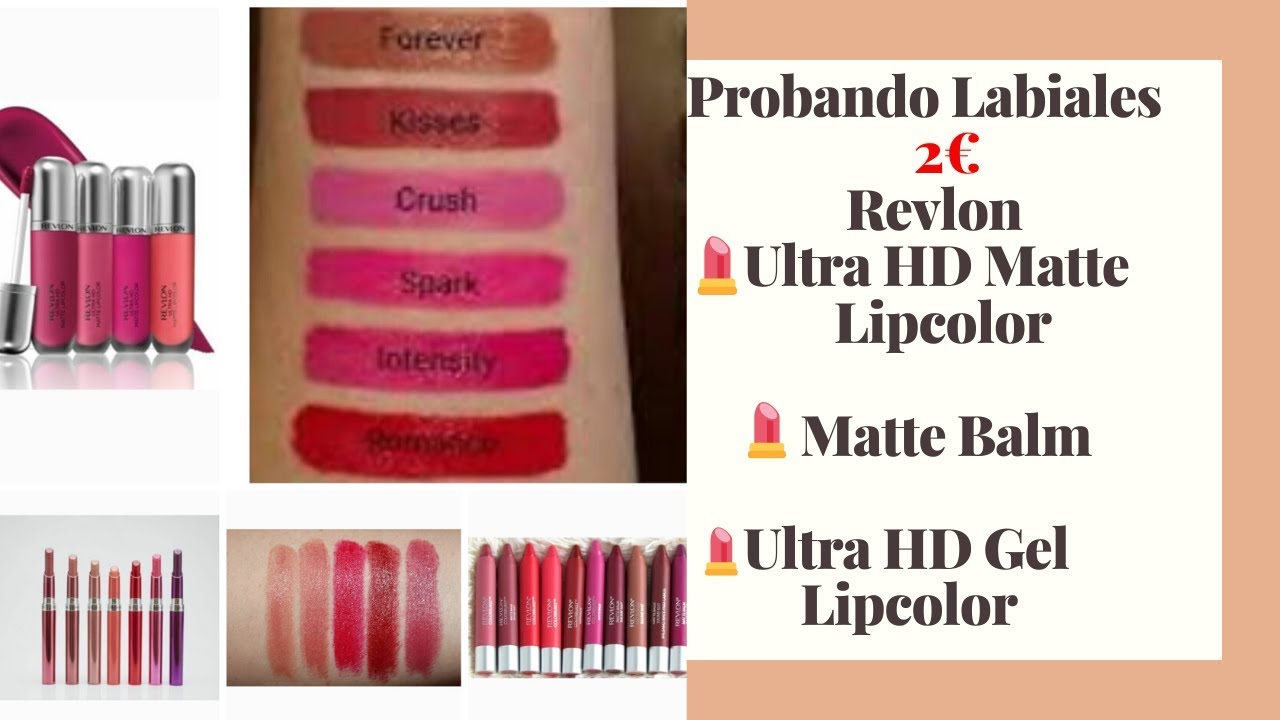 Probando Labiales Por 2€ Marca Revlon 💄 ( Ultra HD Matte Lipcolor, Matte Balm) Juncal Gonzalez