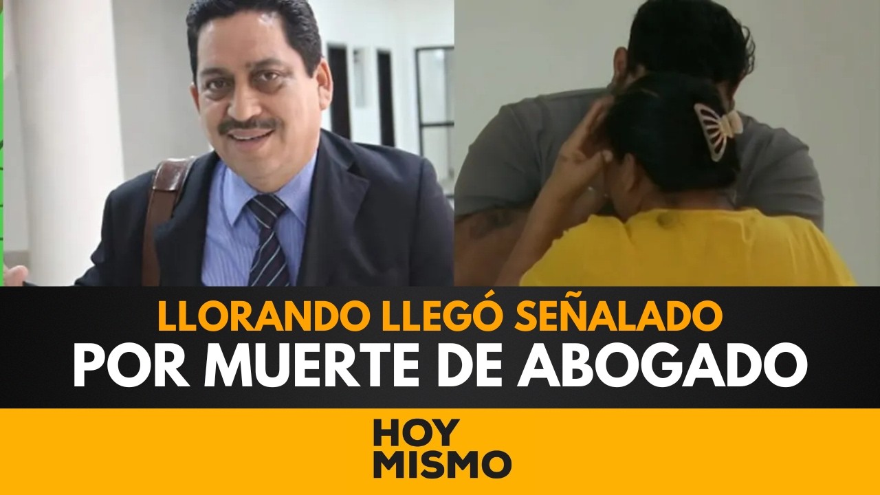 Llorando llegó a la audiencia señalado por muerte de abogado René Altamirano